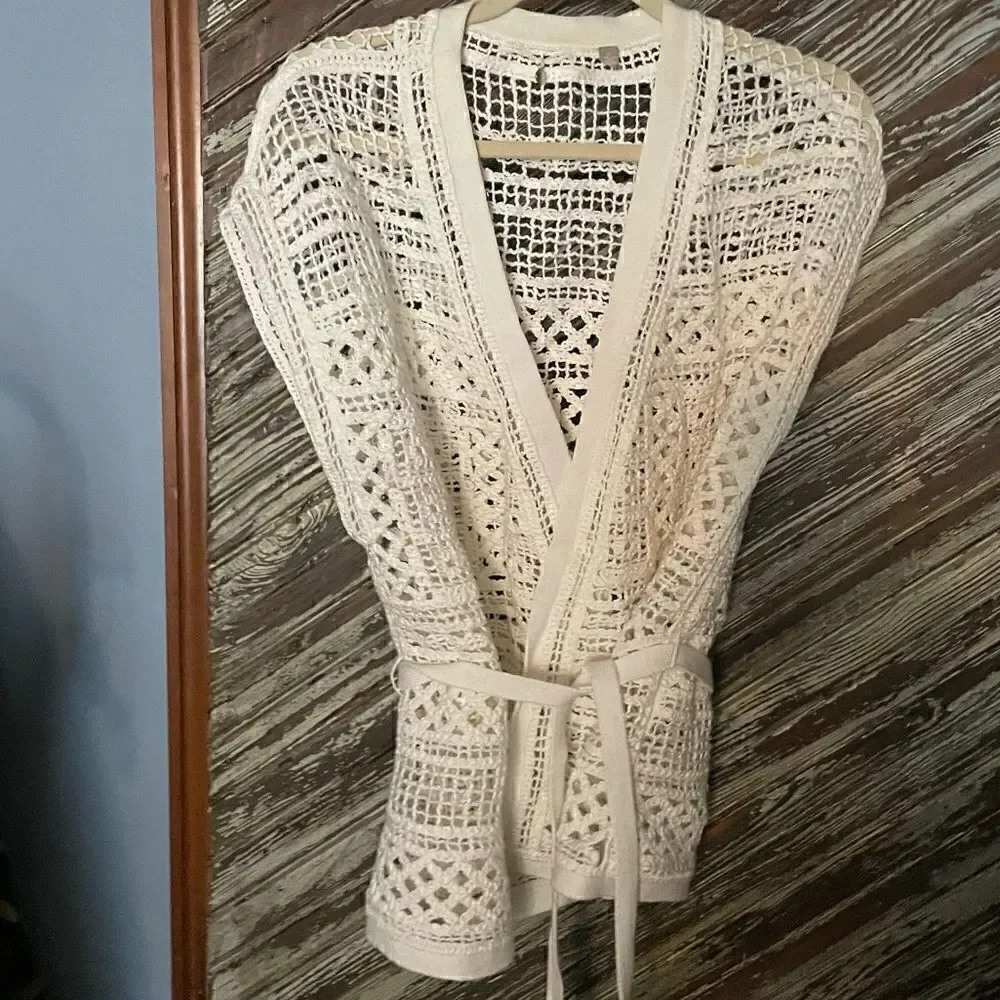 Knitted & Knotted crocheted cardigan